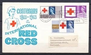 U.K. CENTENARY 1863-1963 OF THE INT. RED CROSS F.D.C. LONDON 15.AUG.1963 Kr900 - Imagen 1 de 2