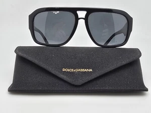 Dolce & Gabbana D&G4403 501 87 Black Frame Grey Lens Aviator Sunglasses w/ Case - Picture 1 of 17