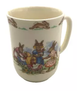 Royal Doulton Bunnykins Fine Bone China Bunny Stroller or Buggy Scene Cup Mug - Picture 1 of 9