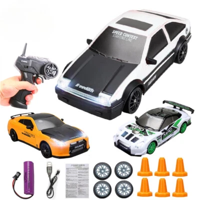 2,4G Rc Drift Auto Mit LED Professionelle 4WD Fernbedienung Auto GTR Modell AE86 - Bild 1 von 4