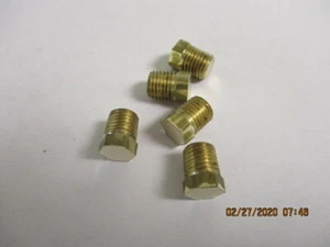 (5) Brass 1/16" NPT Pipe plug Hex Size is 5/16" total length 7/16" NEW! - Picture 1 of 1