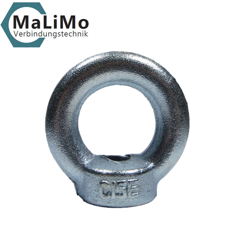 MaLiMo Ringmuttern verzinkt Din 582 C15 Zurrösen Transportösen - Bild 1 von 1