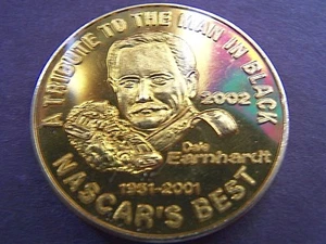 2002 Jefferson DALE EARNHARDT TRIBUTE Multi-Color Mardi Gras Doubloon - Picture 1 of 2