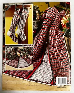 Christmas Joy Crochet on the Double Pattern Book Afghan Tree Skirt Stocking 2set - Picture 1 of 2