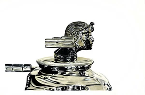"RA" Stutz Hood Ornament 20"X30" Automotive Car Art Signed, #'d Giclee R Lewis - Picture 1 of 1