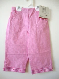 Healthtex Capri Pants - Pink/White Size XS(7) - 100% Cotton - NWT - 1990's NOS - Picture 1 of 5
