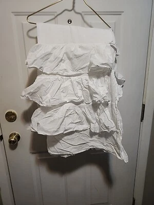 Falda de cama con volantes blanca Pottery Barn para niños pequeños cuna Foto 1 de 4