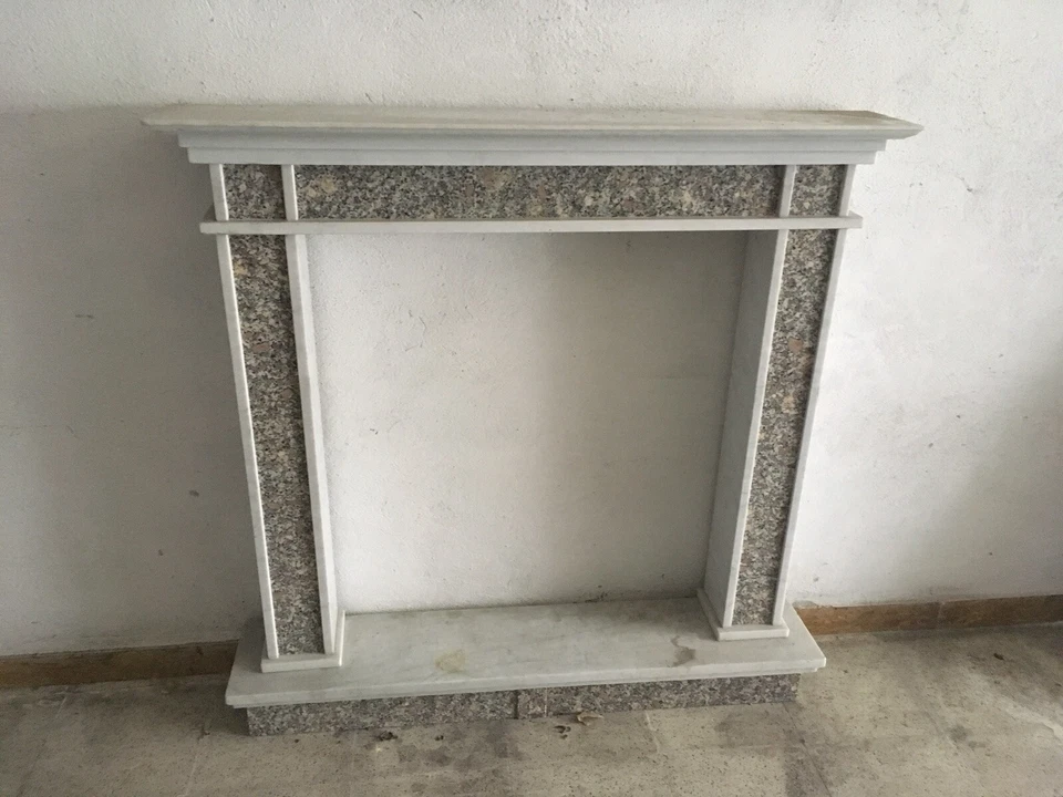 Elegantissima Cornice Camino Marmo Granito Old Fireplace Marble - Image 1 of 4