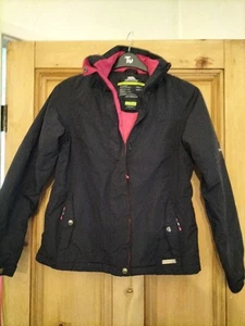 Trespass Coat - Small TP75 Black Waterproof Coat - Excellent Condition - Picture 1 of 6