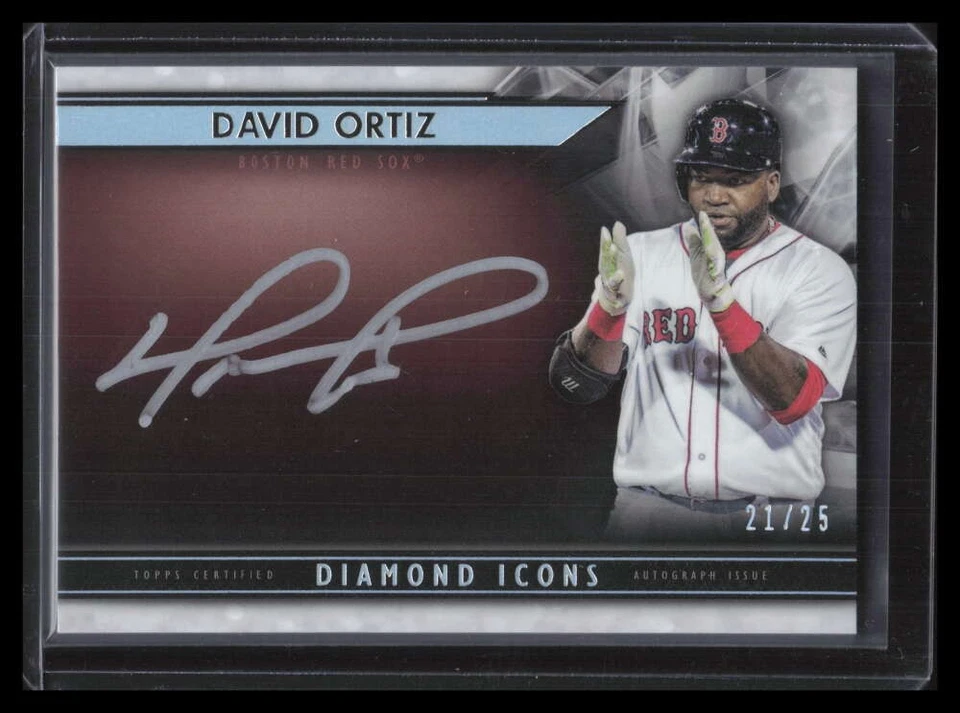 2019 Topps Diamond Icons Silver Ink Autographs SIDO David Ortiz Auto 21/25 - Image 1 of 2