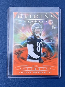 Fútbol americano Luther Burden III 2025 Panini Origins naranja novato/149 RC #147 Bears - Imagen 1 de 2