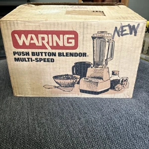 Batidora Waring de colección años 70 COSECHA BL2083 pulsador multivelocidad NUEVA EN CAJA - Imagen 1 de 9
