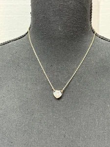 Heart-shaped Pendant Made with Swarovski Crystals Gold Tone Chain w/Extender - Picture 1 of 4