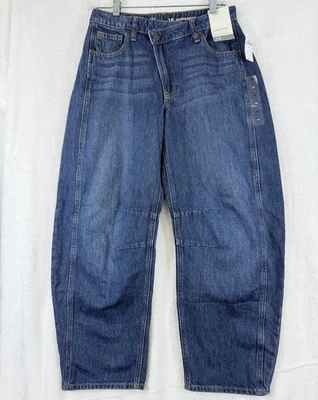 Pantalones de mezclilla para niños Gap 16 nuevos con etiquetas azul pierna de barril para niñas Foto 1 de 4