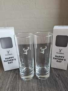 Pair Brand New Boxed Glenfiddich Highball Glasses with Deer logo, Fathers Day. - Picture 1 of 5