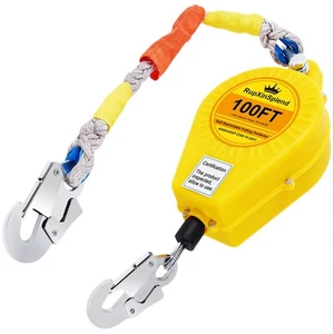 Fall Arrester Protector Self Retractable 100FT Fall Protection Gear Double Lo... - Picture 1 of 6
