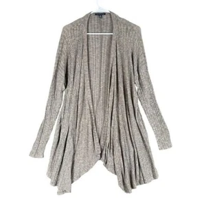 Cárdigan abierto American Eagle XL topo fluido largo neutro cápsula limpia para mujer - Imagen 1 de 12