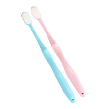  2 pièces brosse à dents à poignée longue douce nano ultra-fine outils de nettoyage soins périnatals
