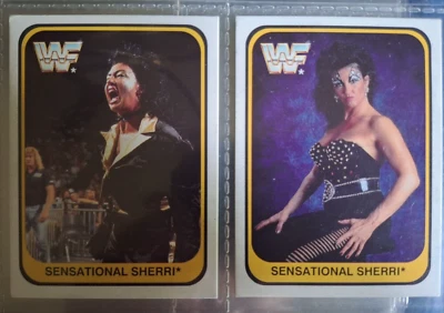 1991 Merlin WWF Italian # 62 and #133 Sherri Martel wrestling card - Image 1 of 2