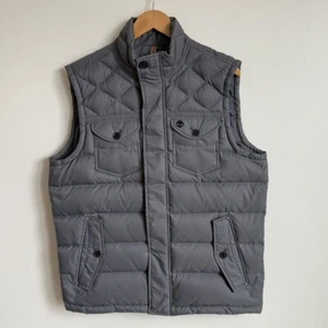 Timberland Puffer Vest Men’s L Gray Quilted Down Feather - Picture 1 of 9