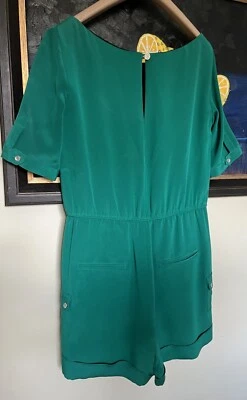 RAG & BONE Jumpsuit Womens Size 4 Deep Green Romper - Image 1 of 4