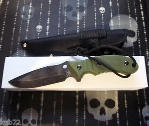 Frost ~ Tac Xtreme Bowie Knife ~ Army Green with Sheath ~ 9" TX-057AG TX057AG - Picture 1 of 4