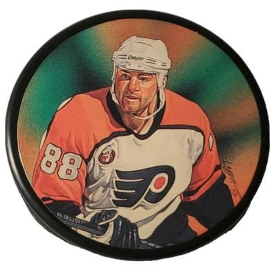Eric Lindros #88 Philadelphia Flyers NHL NHLPA 1996 FOTO RARA DE COLECCIÓN DISCO GEMA Foto 1 de 4