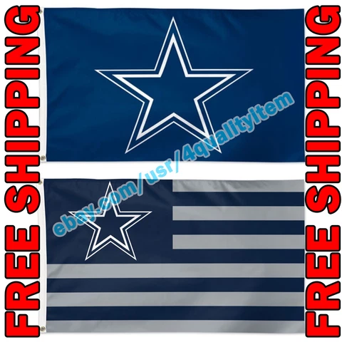 Deluxe Dallas Cowboys Logo USA Stars Stripes Flag Banner 3x5 ft NFL Fan 2021 Cover