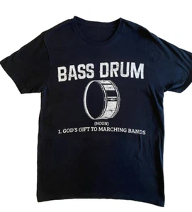Men’s Medium T shirt black Drum bass Marching band rock gift music God’s Gift - Picture 1 of 8