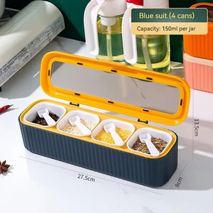 Press Type One Multi-compartment Seasoning Box Home Kitchen Storage - Picture 1 of 18