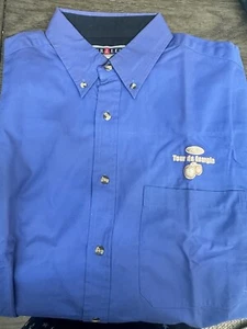 Long Sleeved Collared Tour de Georgia Button Up Shirt Size Medium - Picture 1 of 3