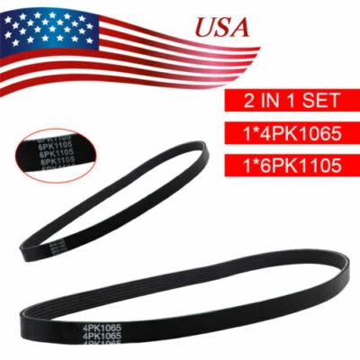 Kit de correa de transmisión EPDM para Honda Accord 1998-2002 2,3 L ALT/AC/PS/ 4PK1065 6PK1105 Foto 1 de 4
