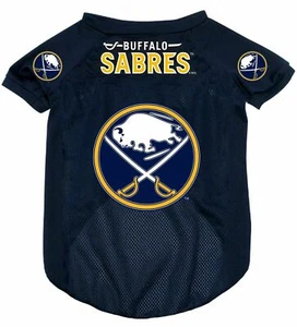 JERSEY GRANDE DE HOCKEY DE MALLA DE PERRO DE BÚFALO SABRES PERRO GATO - Imagen 1 de 1