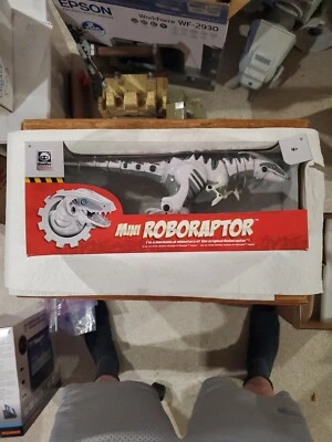 NEW IN BOX: WowWee Mini Roboraptor - 14"  Robot Dinosaur - WALKS - RARE VERSION - Image 1 of 3