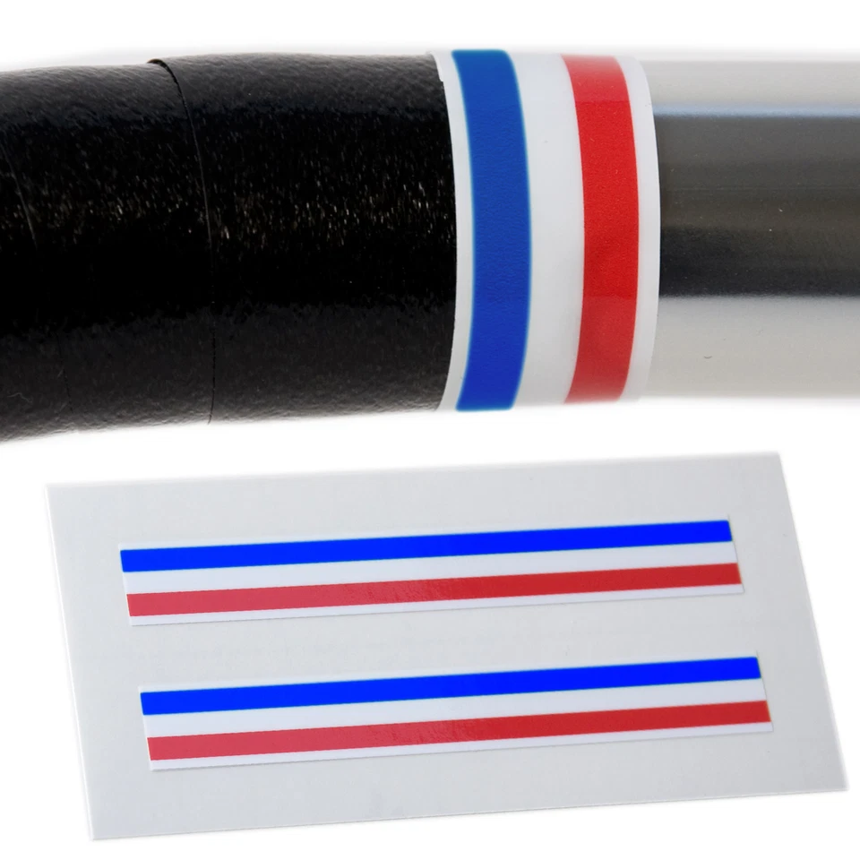 x2 French Flag Handlebar Finishing Tape Retro Fixie Racer Steel Bicycle - Image 1 of 1