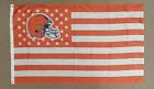 3' X 5' - Cleveland Browns Stars And Stripes Flag Banner
