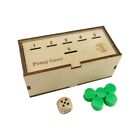 50 Coins Wooden Coin Drop Game 1 Dice Penny Game Family Fun Board Game