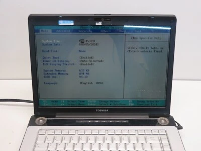 Toshiba Satellite A215-S4747 Laptop AMD Turion 64 x2 894MB Ram No HDD or Battery - Image 1 of 4
