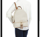Nwt  Michael Kors Rhea Medium Mk Signature Backpack In Vanilla Sales