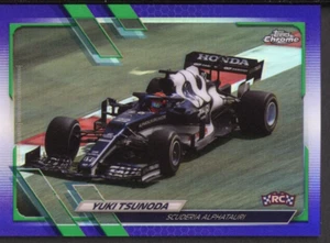 Yuki Tsunoda 2021 Topps Chrome Formula One F1 Purple Green Refractor Rookie #109 - Picture 1 of 2