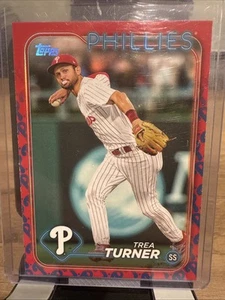 Trea Turner 2025 Topps Series 1 Team Logo Color Border Philadelphia Phillies - Picture 1 of 2