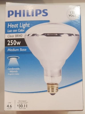 Phillips - Heat Light - Comfortable Warmth -  BR40 - Lightbulb - 250W/120V - Image 1 of 4