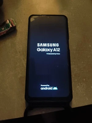 Samsung A12 Smartphone mit Umhänge Case 64GB Black  Dual SIM, Speicherkarteplatz - Bild 1 von 4