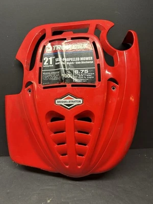 Cubierta de motor cortacésped Troy-Bilt 21” OEM Briggs & Stratton serie 675 roja Foto 1 de 4
