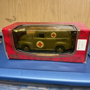 Rare Vintage NIB Mira US Army Ambulance 1950 Chevrolet Panel Truck 1:18 Scale - Picture 1 of 4