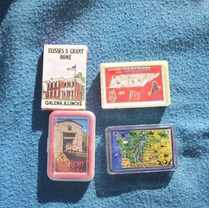 4 US-Bundesstaaten Spielkartendecks mit OVP - NY, Washington, Tennessee, IL - Bild 1 von 9