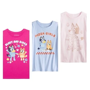 3 New w/tags Bluey T Shirt Size 7 Small BBC Cartoon Dog Puppy - Picture 1 of 11