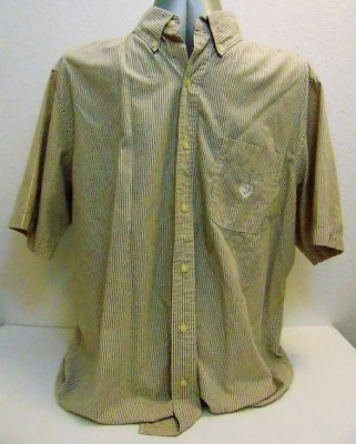 Camisa abotonada manga corta Chaps Easy Care para hombre talla L Foto 1 de 4