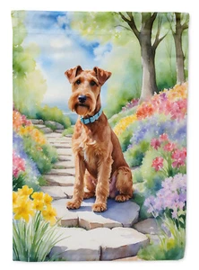 Irish Terrier Spring Path Flag Canvas House Size DAC6650CHF - Picture 1 of 4