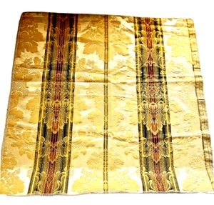Robert Allen Damask Lite Upholstery Striped Fabric Beige 26" SQ. Vintage New - Picture 1 of 4